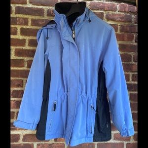 Women’s L Outdoor Wear Pacific Trail Ski Coat Hooded jacket Full Zip pockets